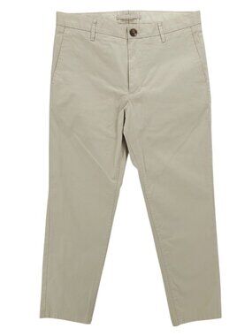 PROPER CLOTH Chino Pants Beige Lightweight Stretch Cotton Twill Measured 31.5x26